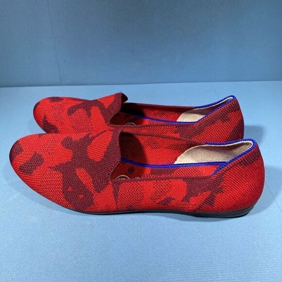 Rare Rothy's Red Camo Loafers Size 6 - Picture 5 of 7